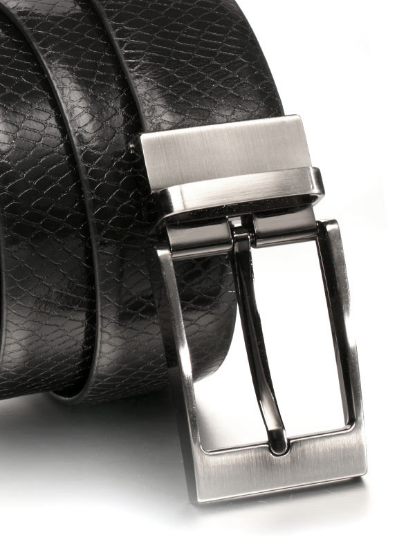 ZB 37-3 Black/ Brown Reversible Leather Belt