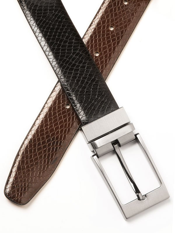 ZB 37-3 Black/ Brown Reversible Leather Belt