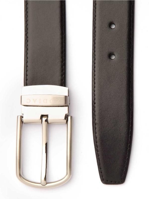 ZB 182 Solid Black Classic Leather Belt