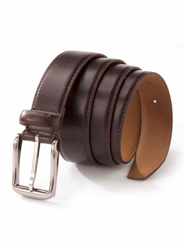 ZB 259 Solid Brown Classic Leather Belt