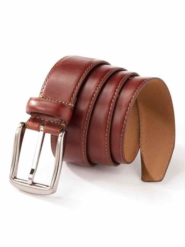 ZB 259 Solid Tan Classic Leather Belt