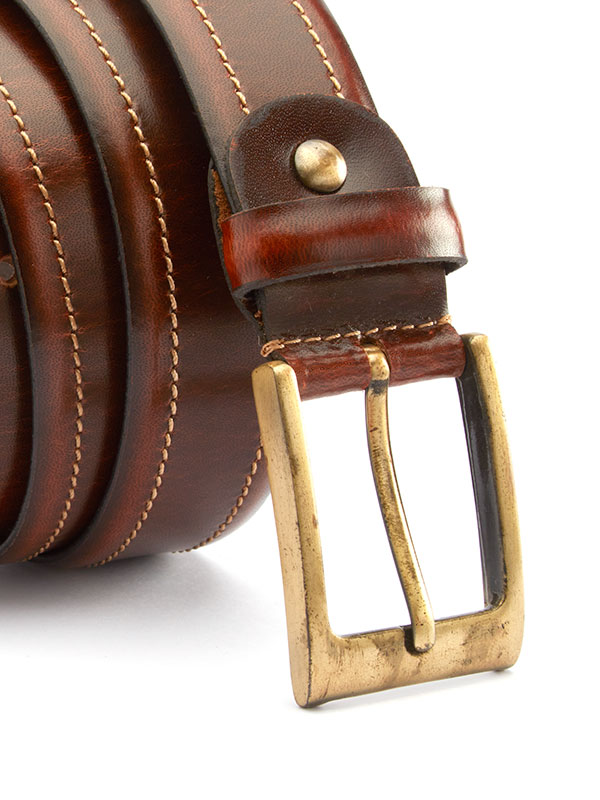 ZB 257 Tan/Brown Two Tone Leather Belt