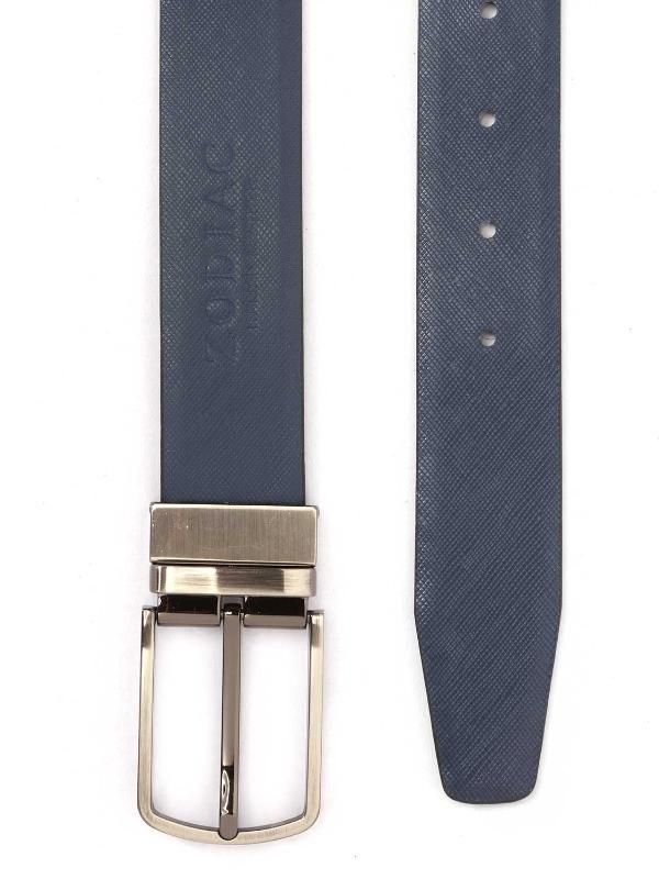 ZB 244 Black/ Blue Reversible Leather Belt
