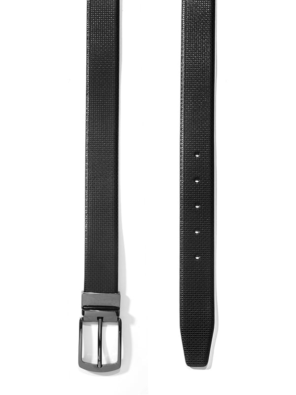 Black/ Brown Reversible Plain Leather Belt