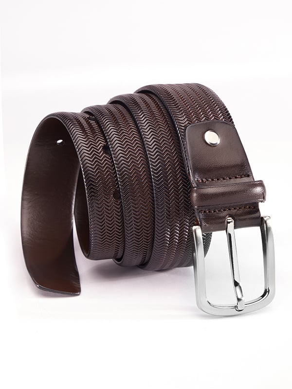 Brown Two Tone Leather Belt