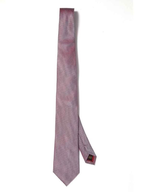 Campania Slim Structure Solid Medium Pink Silk Tie