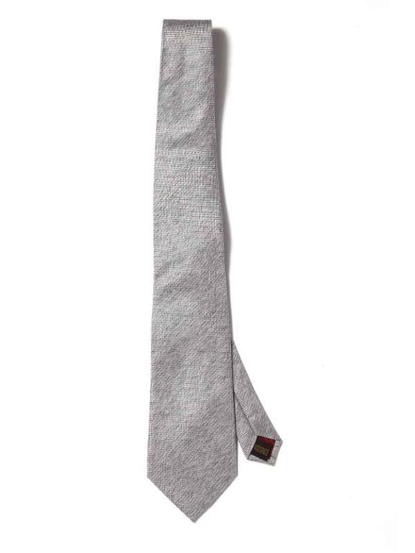 Campania Slim Structure Solid Medium Grey Silk Tie