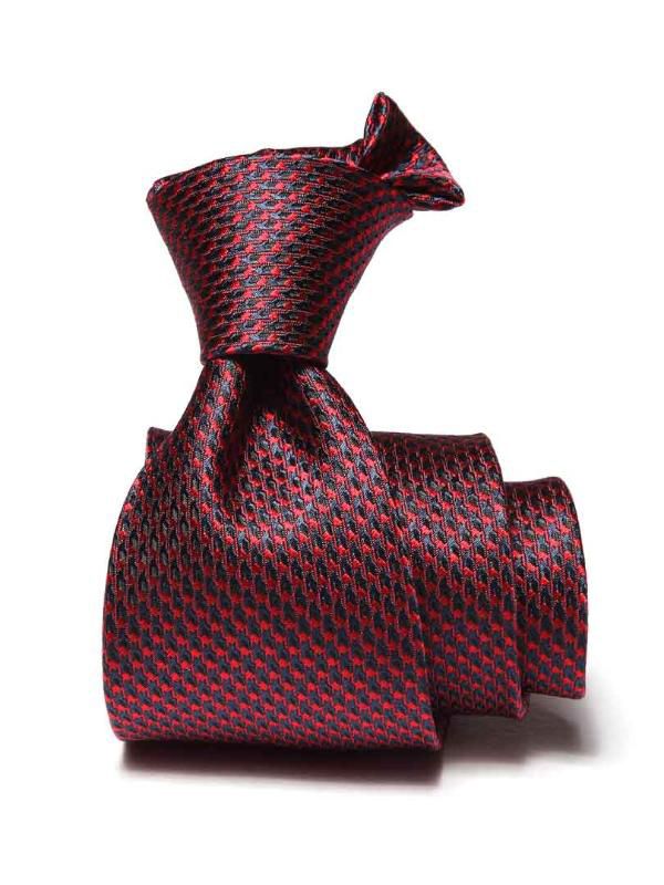 Campania Structure Solid Medium Maroon Silk Tie