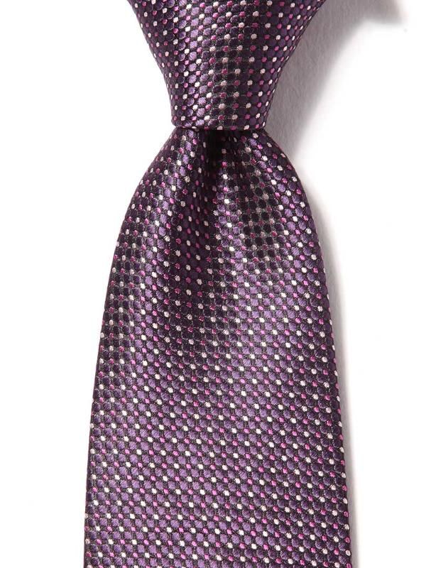 Campania Minimal Dark Purple Silk Tie