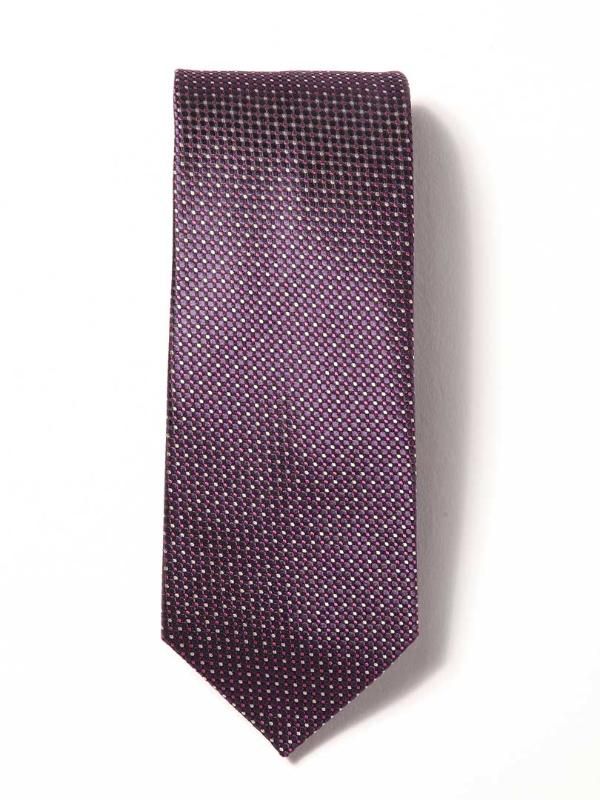 Campania Minimal Dark Purple Silk Tie