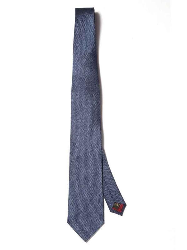 Campania Minimal Dark Blue Silk Tie
