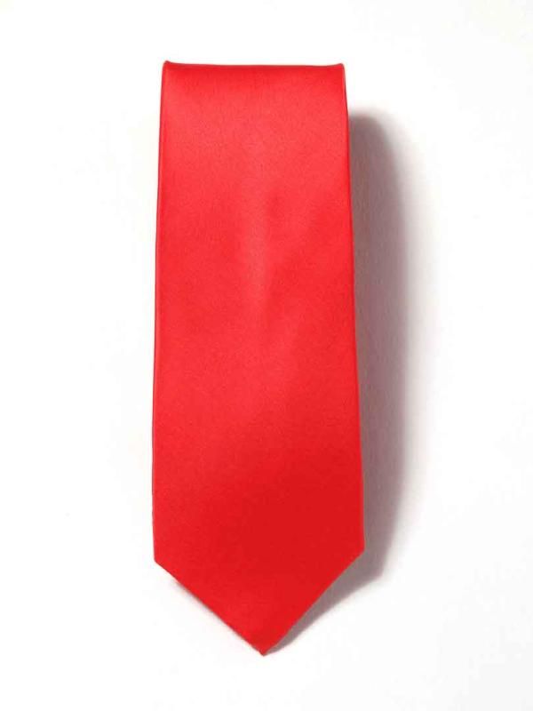Creme Solid Dark Red Silk Tie