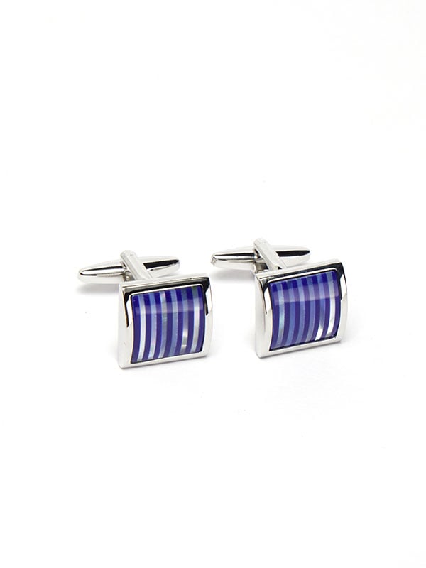 Blue & White Mother-Of-Pearl Cufflinks