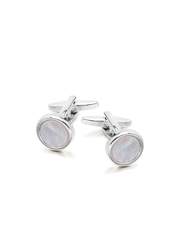 White Mother-Of-Pearl Cufflinks