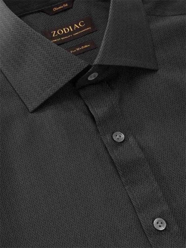 Chianti Black Solid Full sleeve single cuff Classic Fit Semi Formal Dark Cotton Shirt