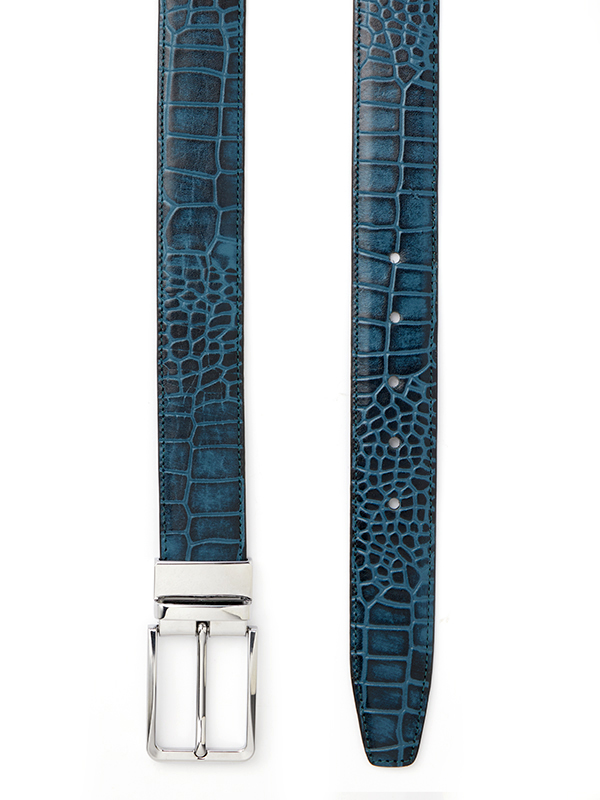 ZB 264 Turquoise Reversible Leather Belt