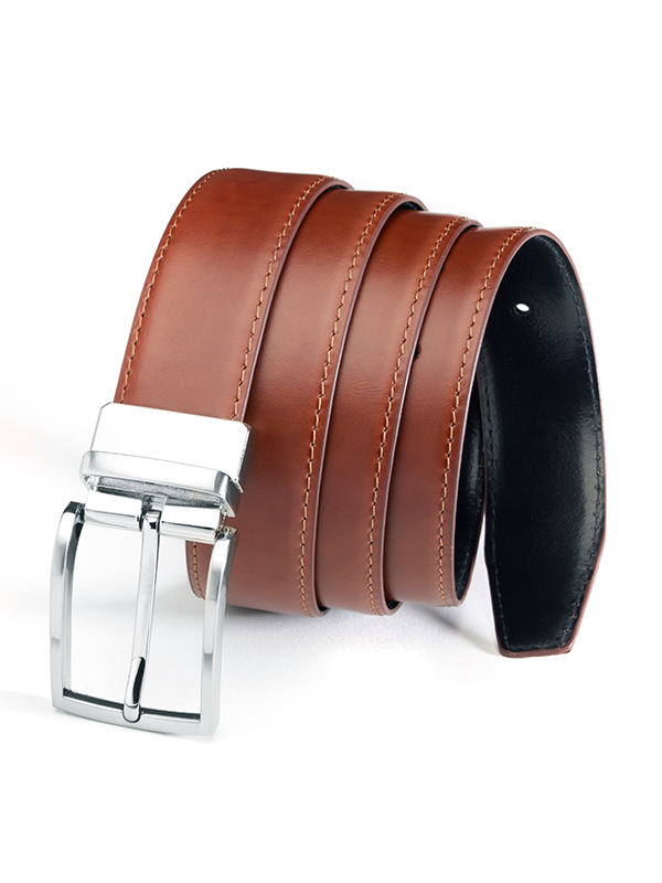 ZB 261 Black/Tan Reversible Leather Belt