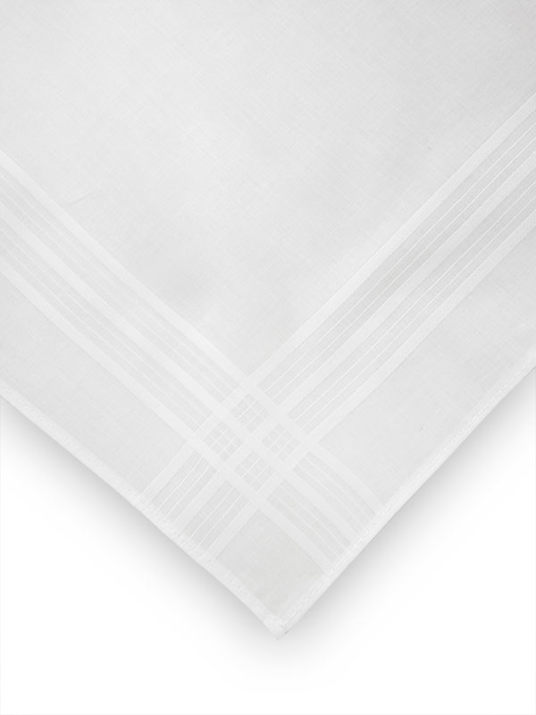 White Handkerchief With White Border