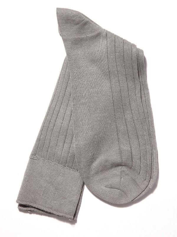 Rib Light Grey  Cotton Socks