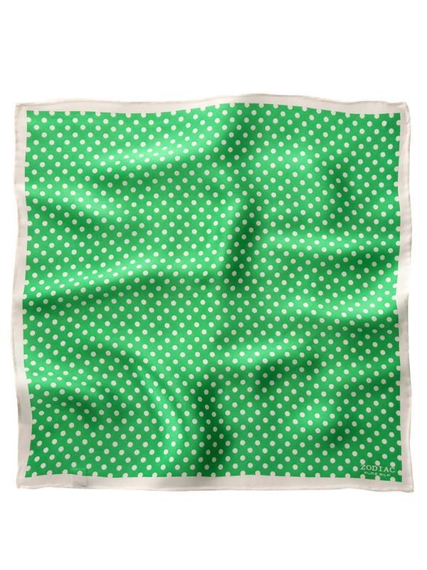 Green Printed Polka Dot Pochette