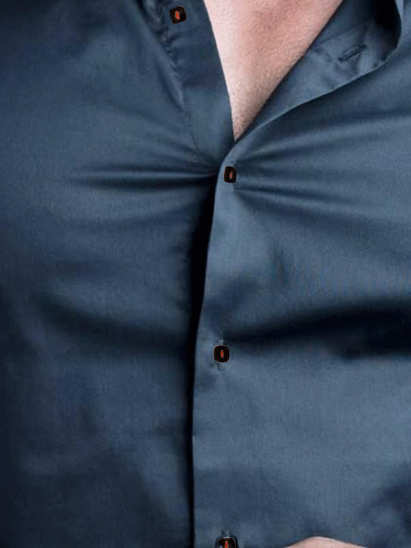 Fidel Black Solid Full sleeve single cuff Slim Fit  Blended Shirt