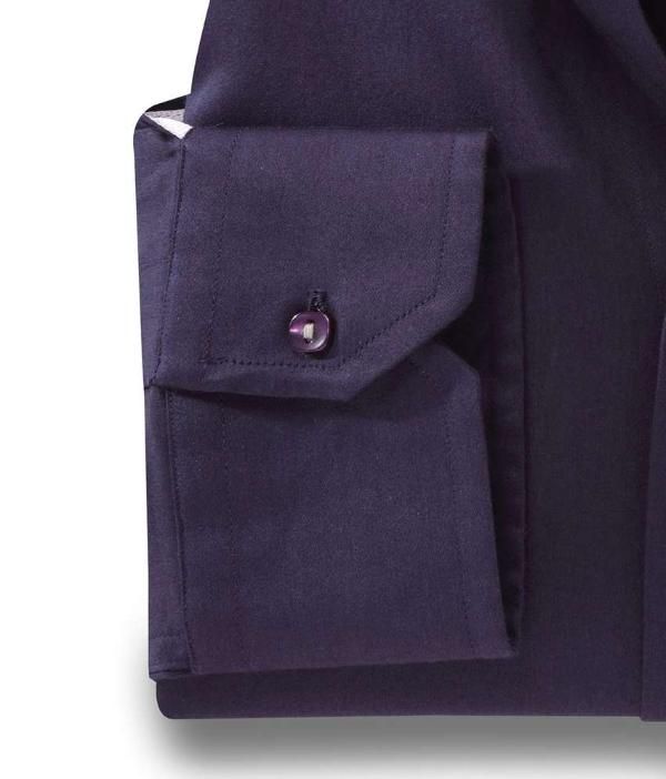 Flavio Navy Solid Full sleeve single cuff Slim Fit  Blended Shirt