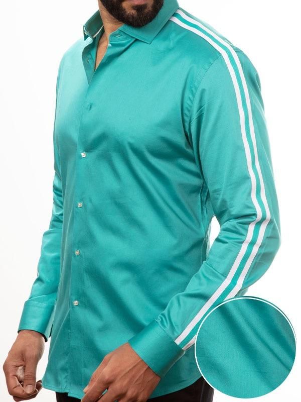 Giorgio Jade Solid Full sleeve single cuff Slim Fit  Blended Shirt