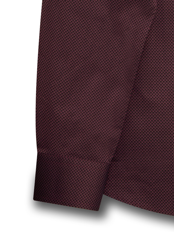 Xavi Purple Printed Full Sleeve Single Cuff Slim Fit Cotton Shirt