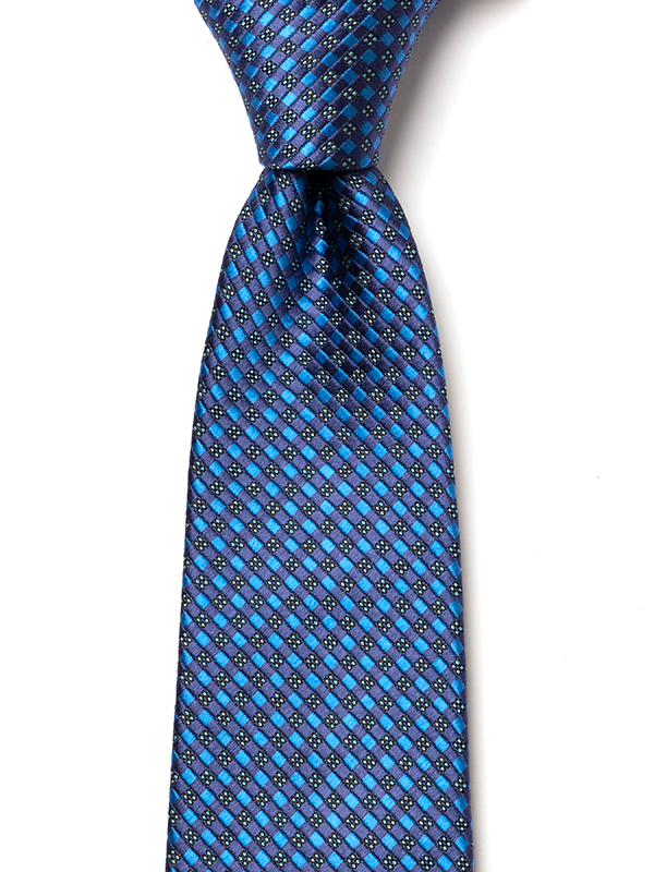 Florentine Minimal Medium Blue Silk Tie