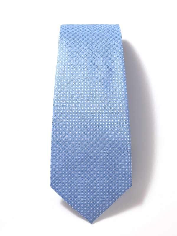 Kingcross Structure Solid Blue Polyester Tie