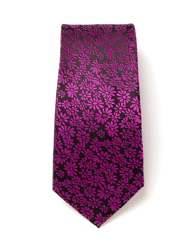 Torino All Over Medium Purple Silk Tie