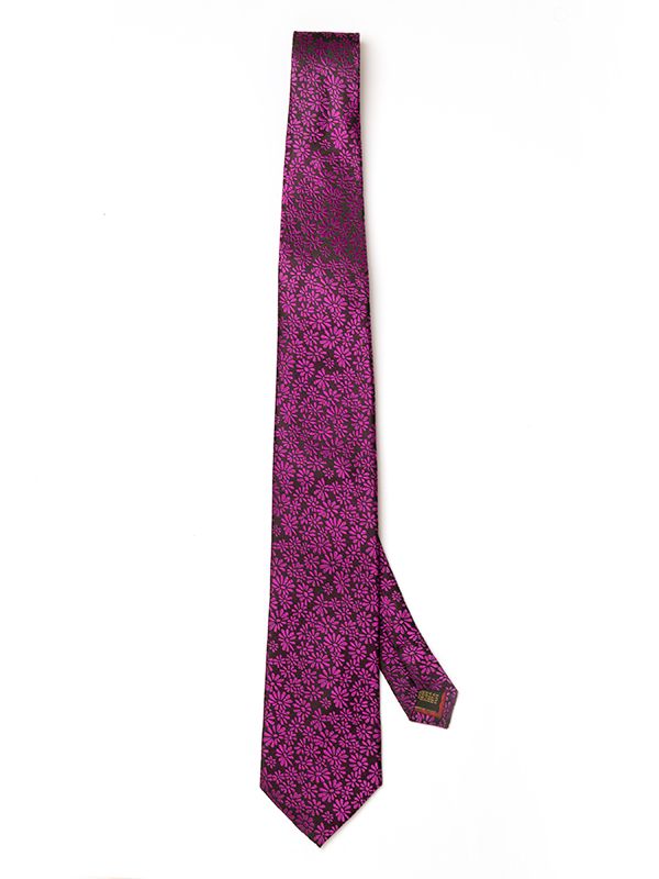 Torino All Over Medium Purple Silk Tie