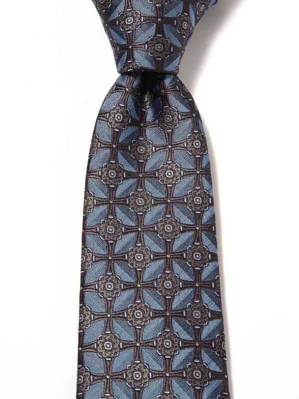 Buy Torino Light Blue All Over Silk Tie | Zodiac