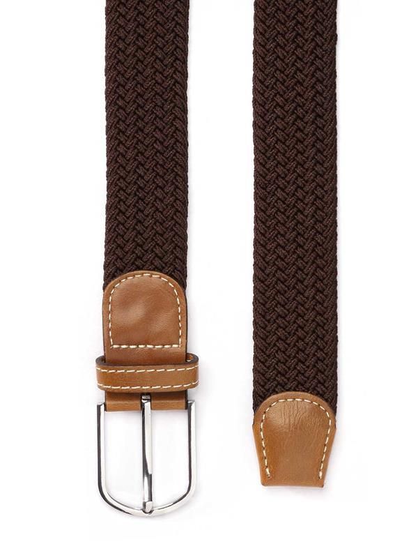 Z3 Brown Braided Non-Leather Belt