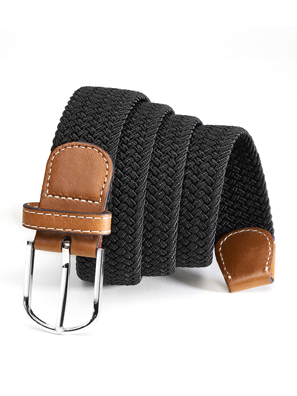 Z3 Black Braided Non-Leather Belt