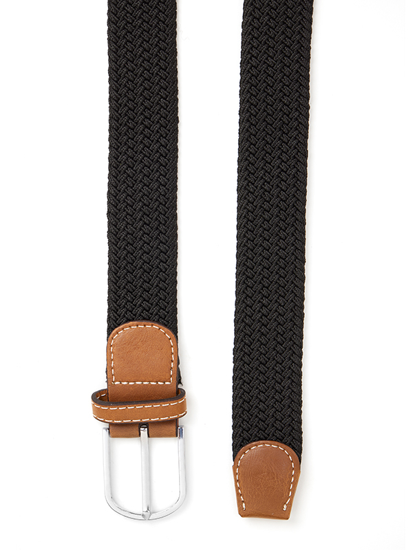 Z3 Black Braided Non-Leather Belt