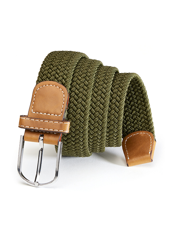 Z3 Olive Braided Non-Leather Belt