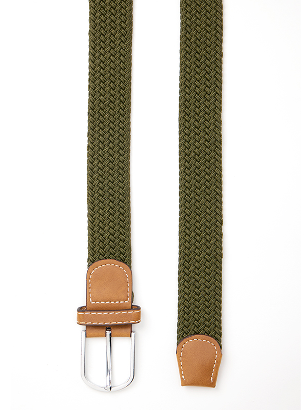Z3 Olive Braided Non-Leather Belt