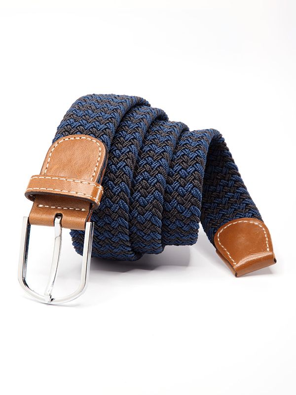 z3 Grey/ Navy Braided Non-leather Belt
