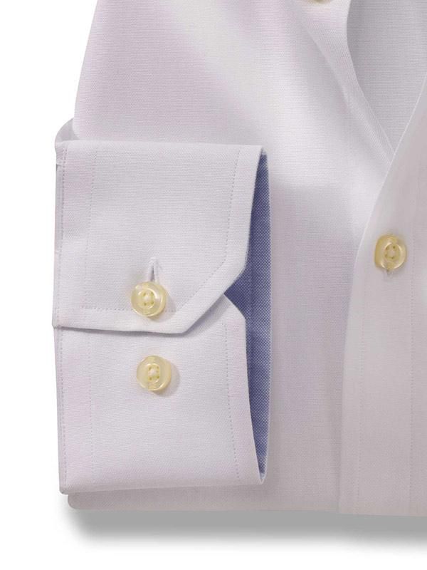 Captain White Solid Full sleeve single cuff   Cotton Shirt