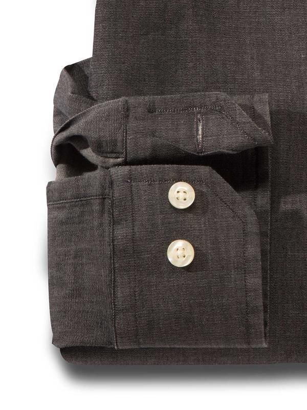 Clayton Indigo Black Solid Full sleeve single cuff   Cotton Shirt