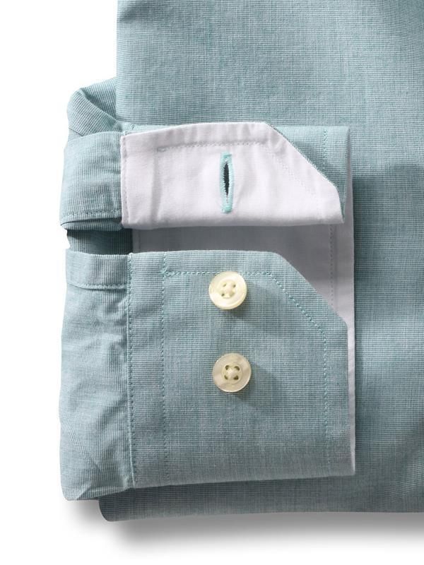 Captain Green Solid Full sleeve single cuff   Cotton Shirt