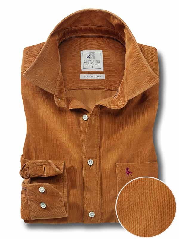 By law completely Advise Buy Innsbruck Cord Mustard Cotton Casual Corduroy Shirt | Zodiac