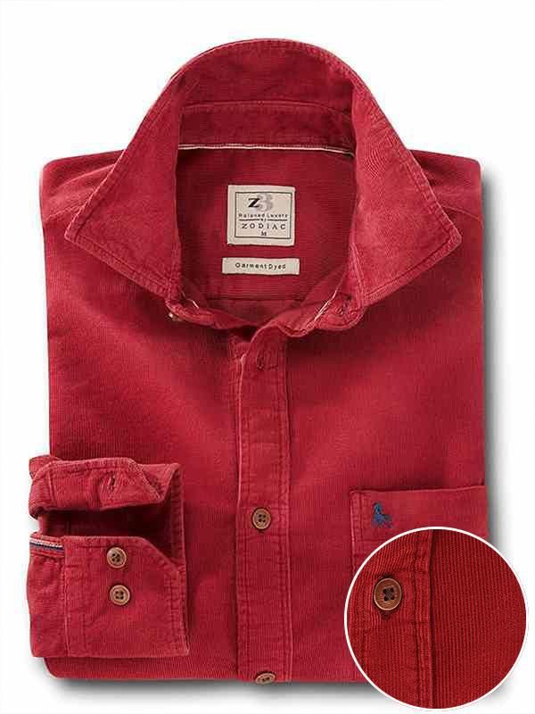 Rodeo Red Corduroy Full sleeve single cuff   Cotton Shirt