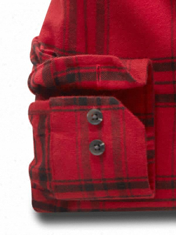 Walrus Twill Red Check Full Sleeve Tailored Fit Casual Cotton Shirt