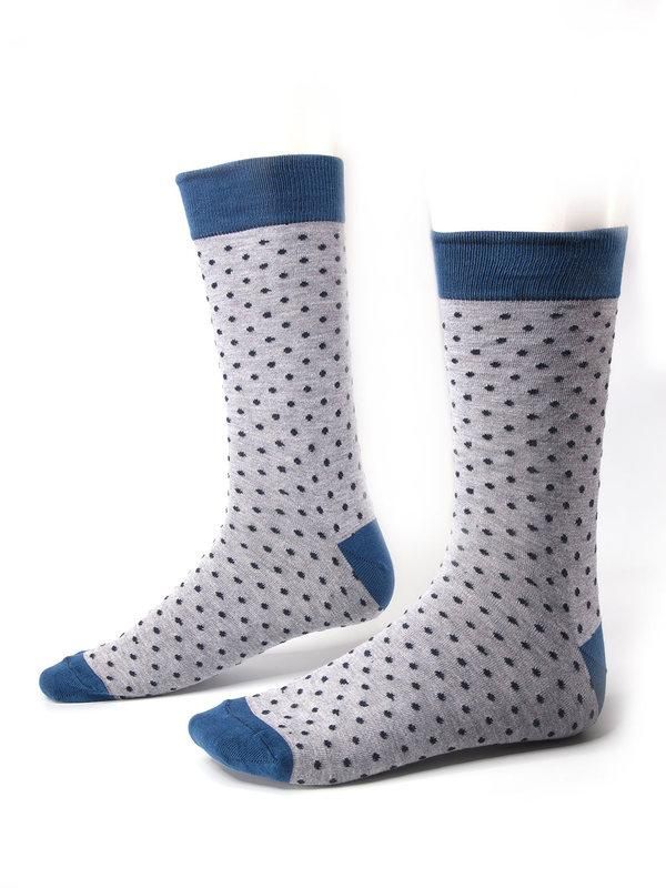 Z3 Grey/ Blue Dots Socks