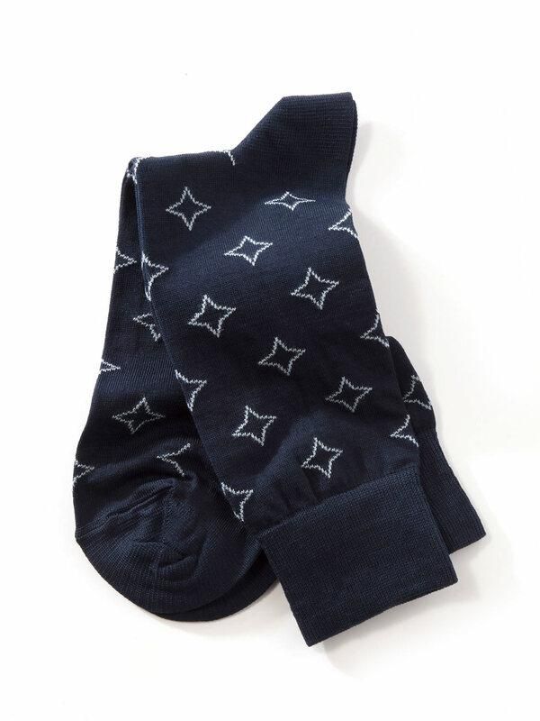 Z3 Navy/ Sky Fashion Cotton Socks