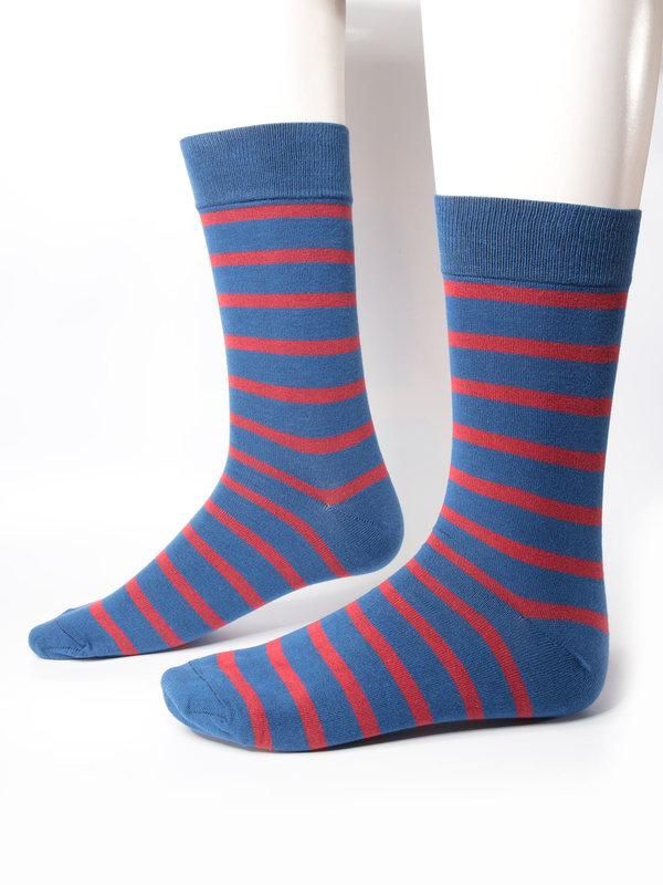 Z3 Blue/ Red Striped Socks