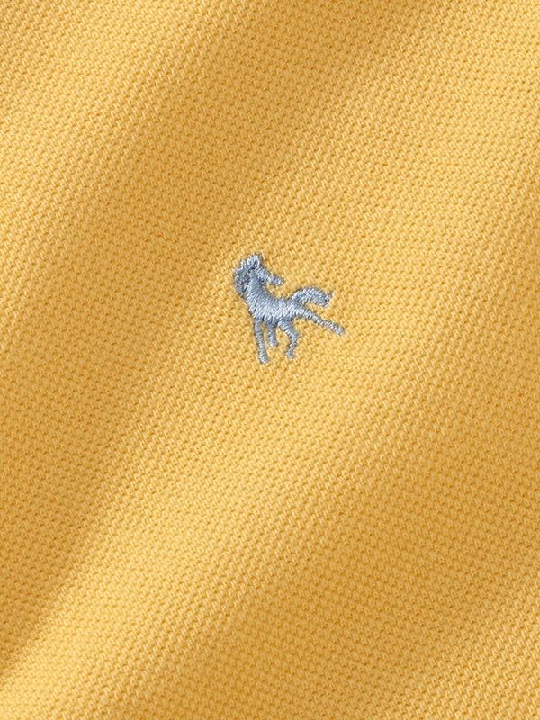 Tailored Fit Yellow Garment Dyed Polo T-Shirt