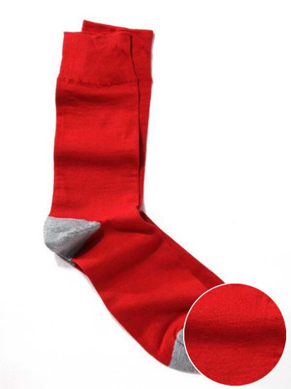 Z3 Red/ Grey Solid Socks